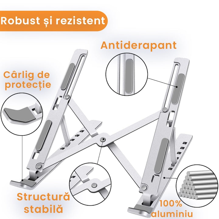 Suport Reglabil pentru Laptop - Pliabil