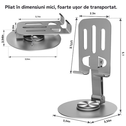 Suport Telefon pentru Birou 360° - Pliabil