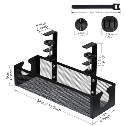 Organizator Cabluri cu prindere sub birou
